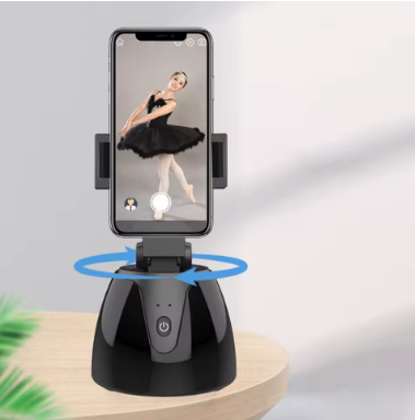 Perche à selfie pour prise de vue intelligente automatique, support de téléphone rotatif à 360 degrés, suivi du visage, tête de trépied de caméra, vidéo Vlog en direct